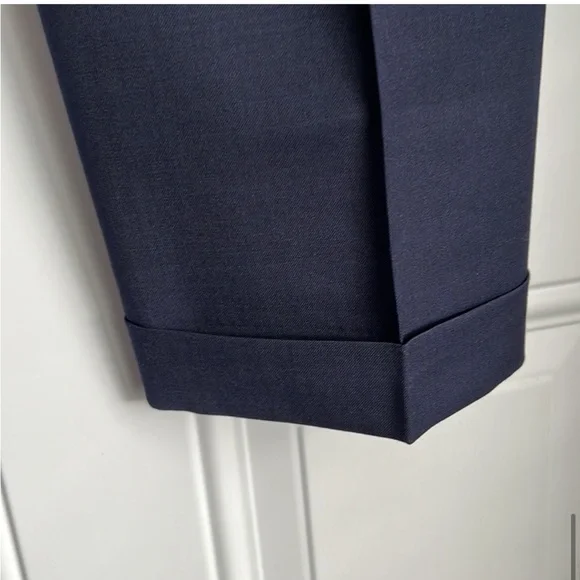 Men's Big & Tall Dress Slacks Navy Blue 44 x 34 - Picture 6 of 8